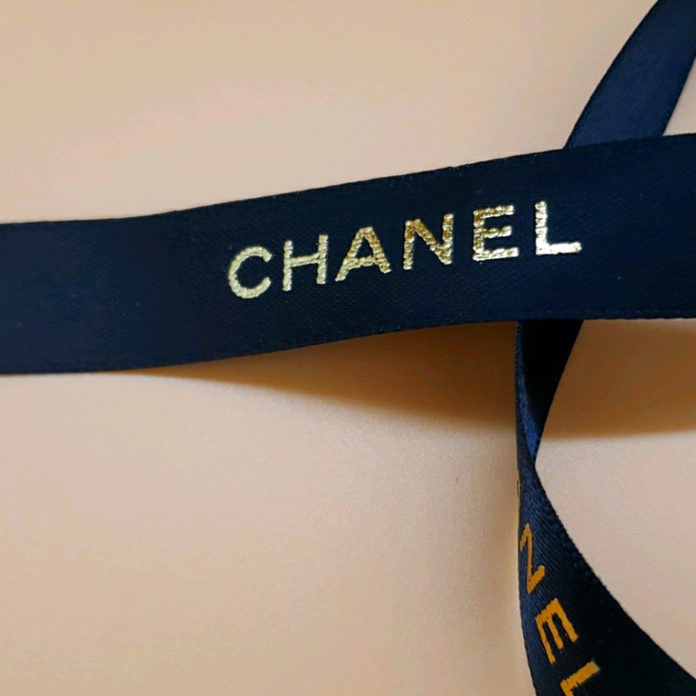 COPY - 72" (2 YARD) CHANEL Black & Gold Ribbon
